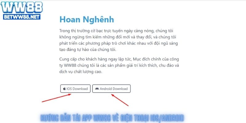 Hướng dẫn tải app ww88 về điện thoại ios/android